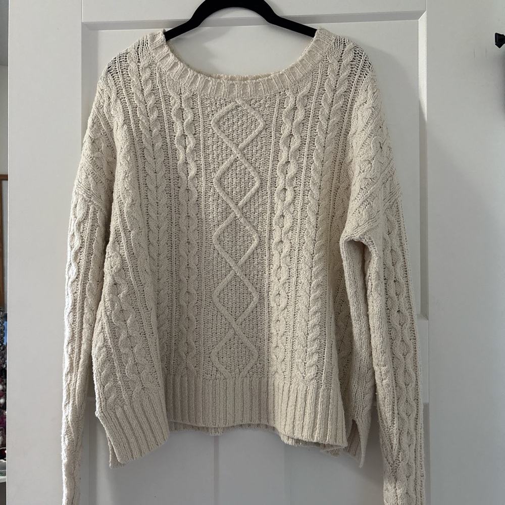 Cozy Cream Cable Knit Sweater